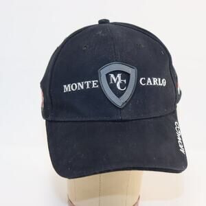Monte Carlo Monaco Racing Cap Black Embroidered
